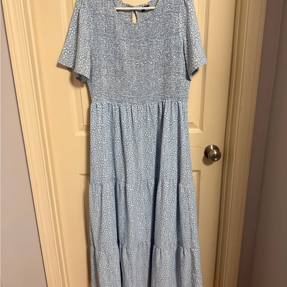 Elegant Blue Maxi Dress